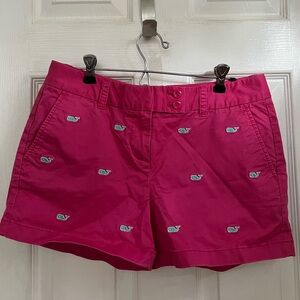 Vineyard Vines Pink Whale Embroidered Chino Shorts